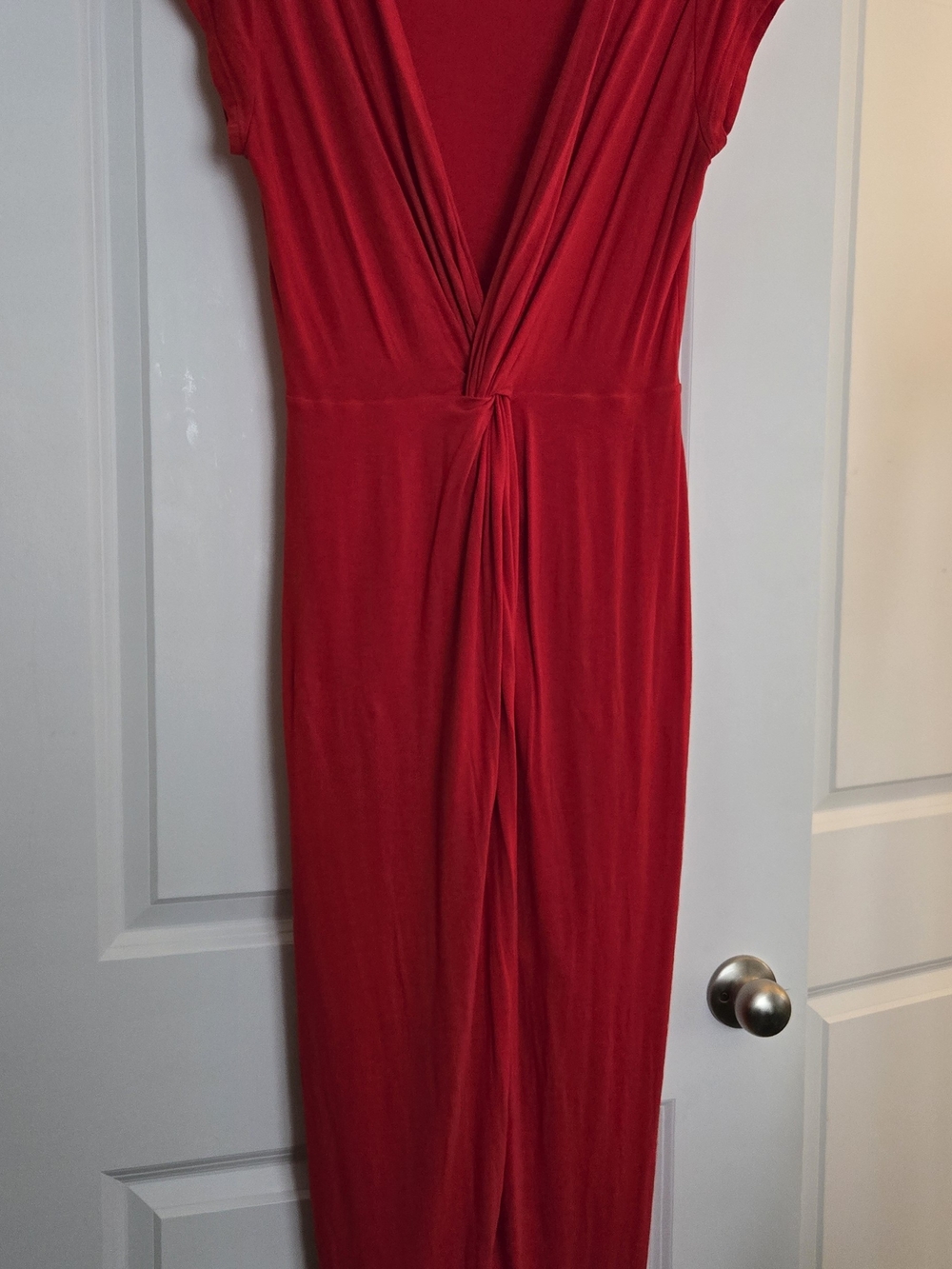 Red Twist-Front Women’s Dress